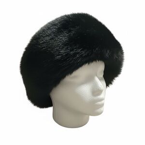 Black Faux Fur Hat